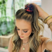 Scrunchie Frufru Onça Vermelho