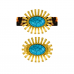 Kit Presilha + Broche Turquesa Gold