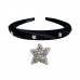 Kit Tiara Cetim + Broche Alfinete Stars
